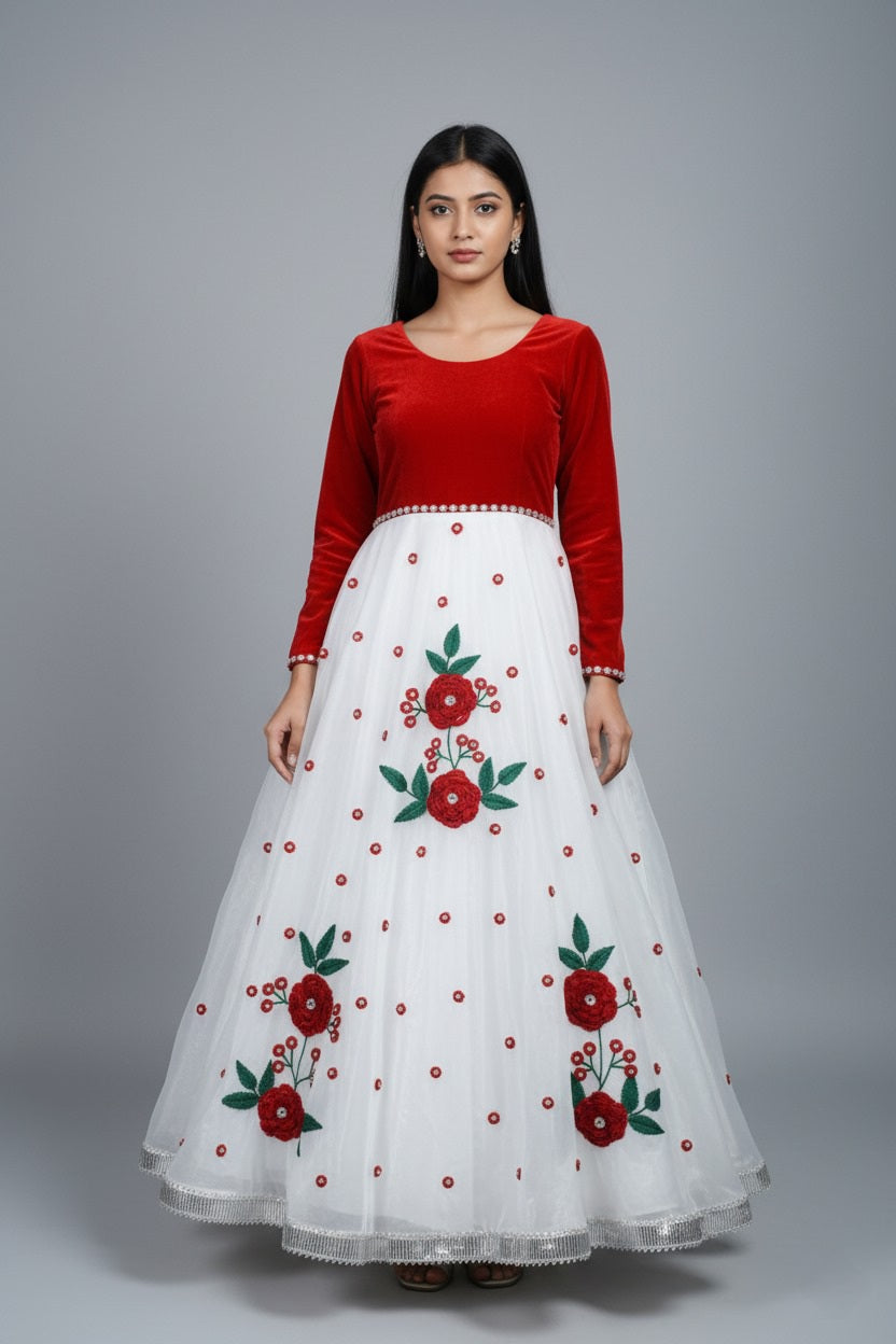 The Ruby Velvet & Tulle Gown